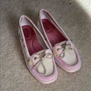 Sperry Women's Pink & Cream Boat Shoes